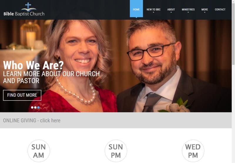 Bible Baptist Church screen