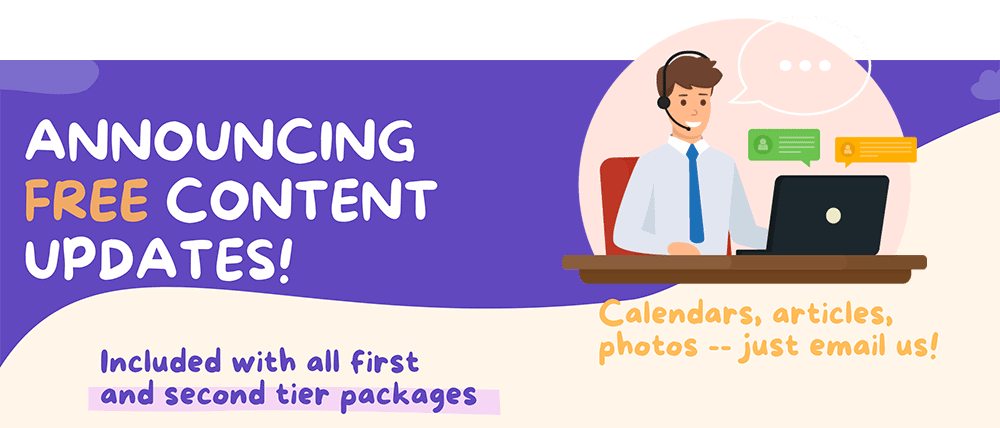 free content updates banner